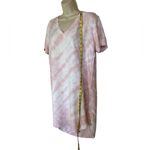 Cloth and Stone pink and white tie dye cover up/dress size L - Picture 4 of 7